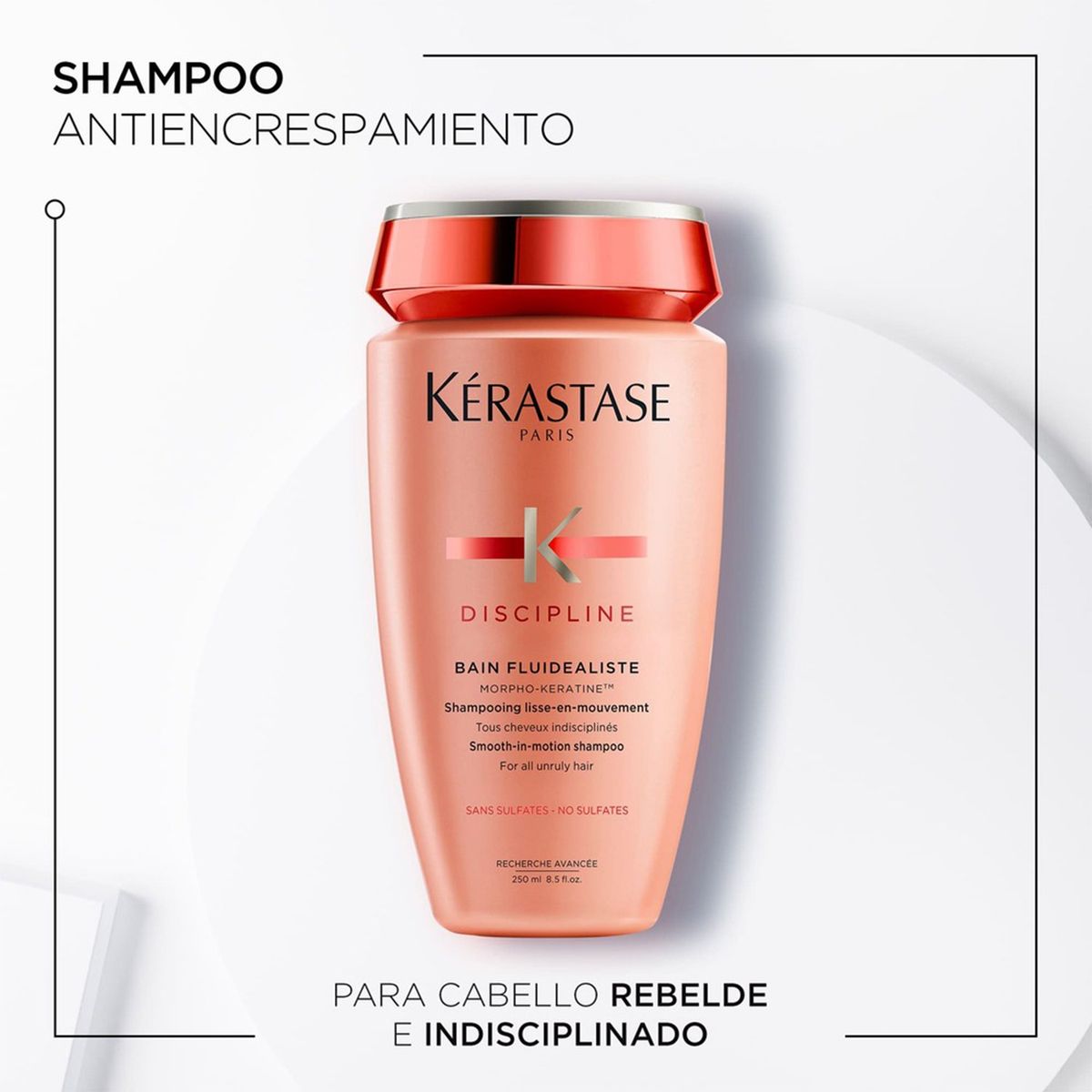 KERASTASE - Shampoo Kérastase Discipline Fluidealiste control frizz sin sulfatos 250ml 