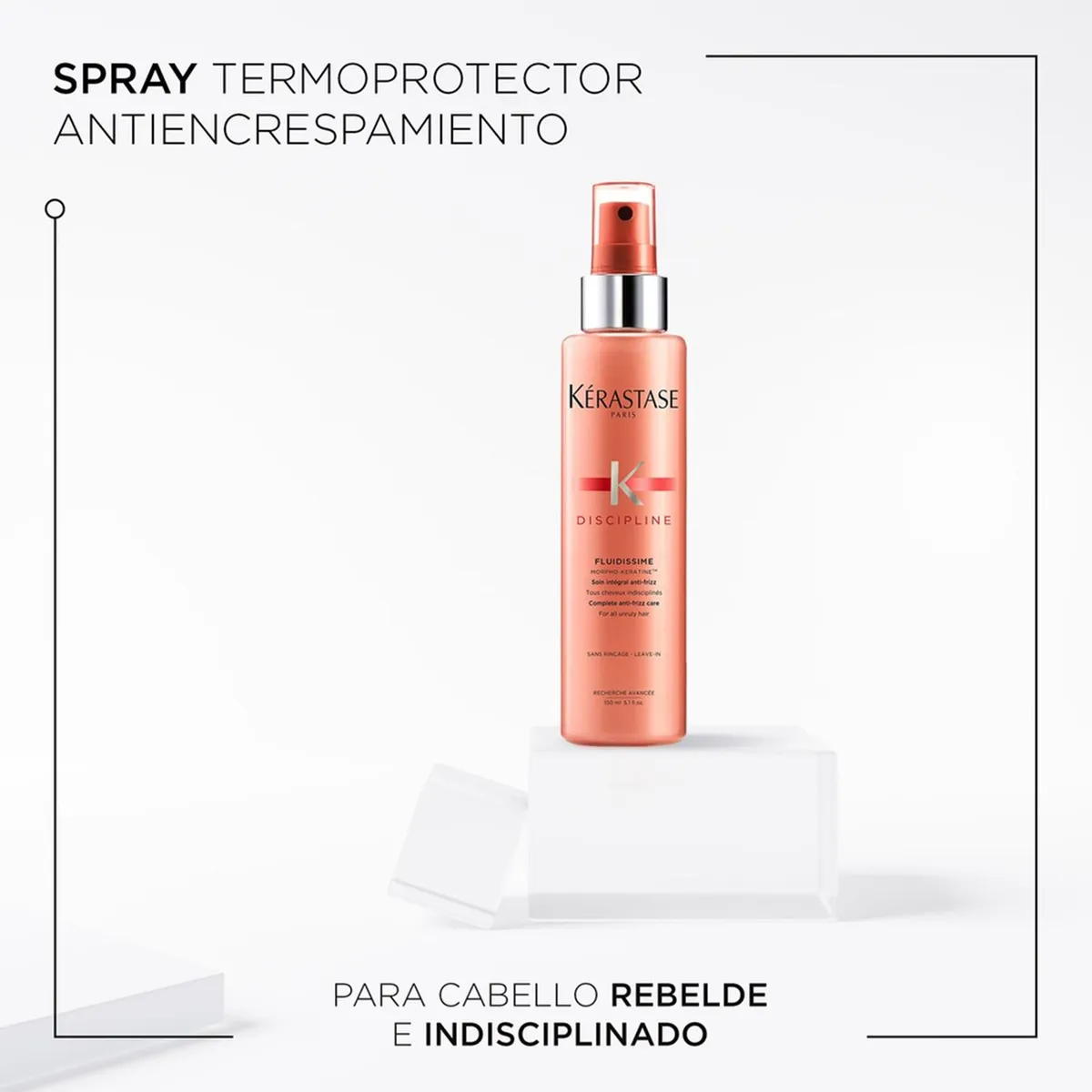 KERASTASE - Spray Termoportector Kérastase Discipline Fluidissime para frizz 150ml 