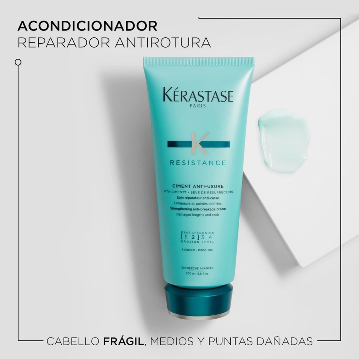 KERASTASE - Acondicionador Kérastase Résistance Ciment Anti-Usure reconstruye cabello dañado 200ml