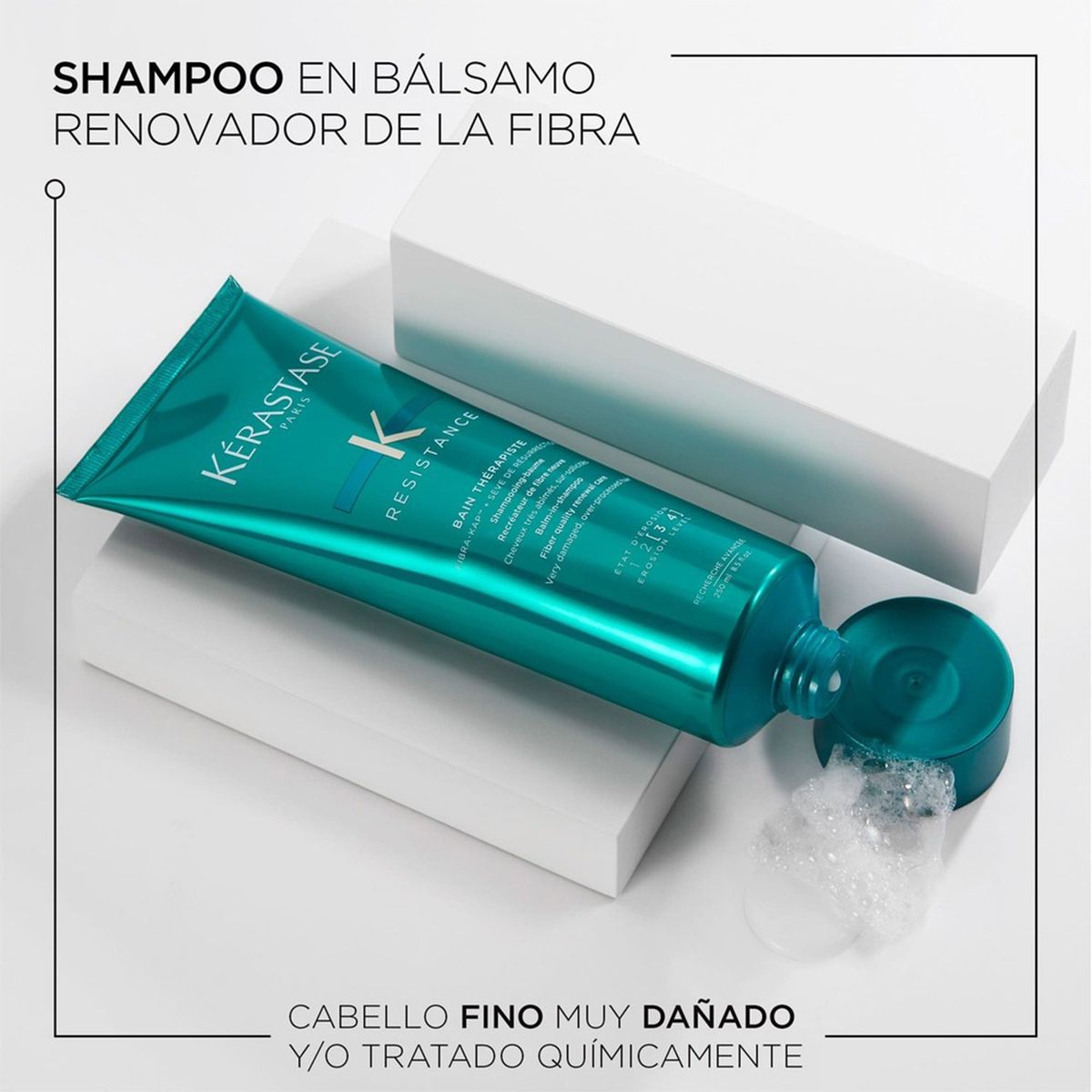 KERASTASE - Shampoo Kérastase Résistance Therapiste reparación cabello muy dañado 250ml 