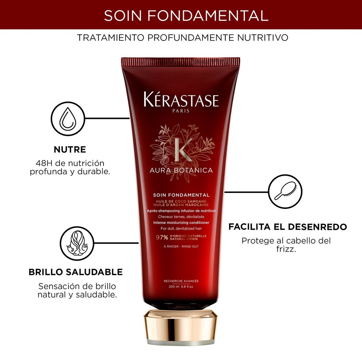 KERASTASE - Tratamiento natural 200 ml natural para hidratar el cabello