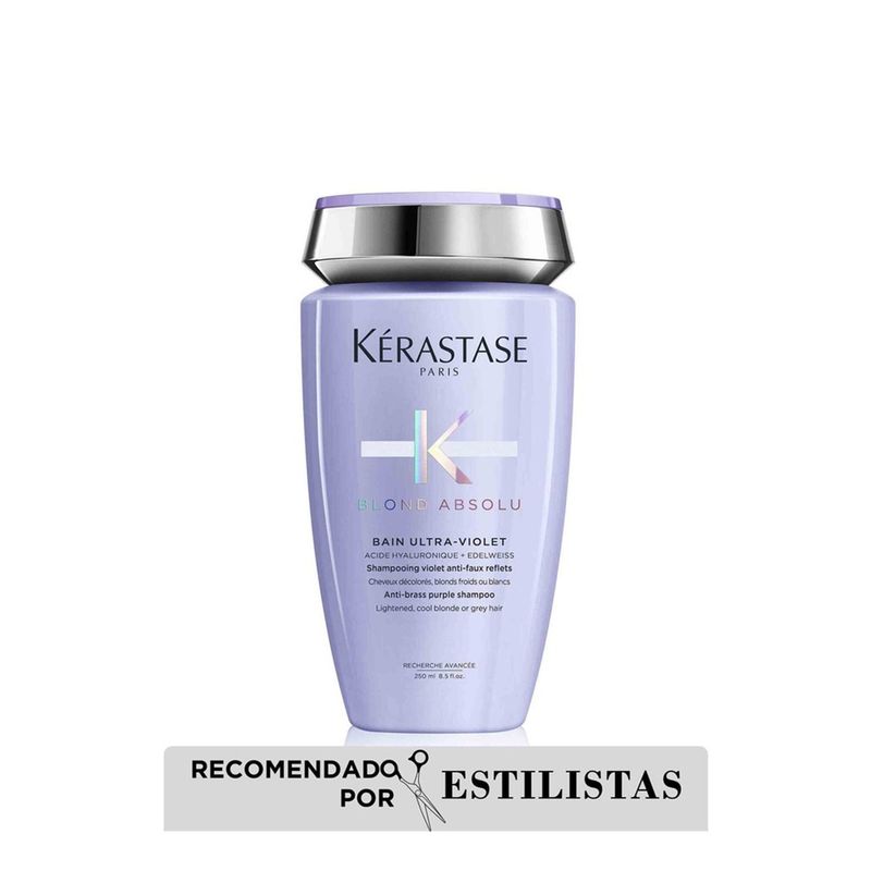KERASTASE - Shampoo Kérastase Blond Absolu Ultra Violet neutraliza tonos amarillos 250ml 