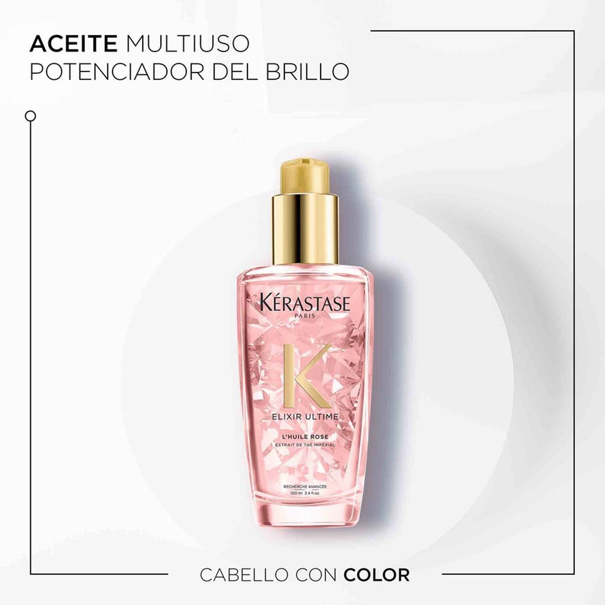 KERASTASE - Aceite Kérastase Elixir Ultime Ultime Rose brillo cabello con color 100ml 
