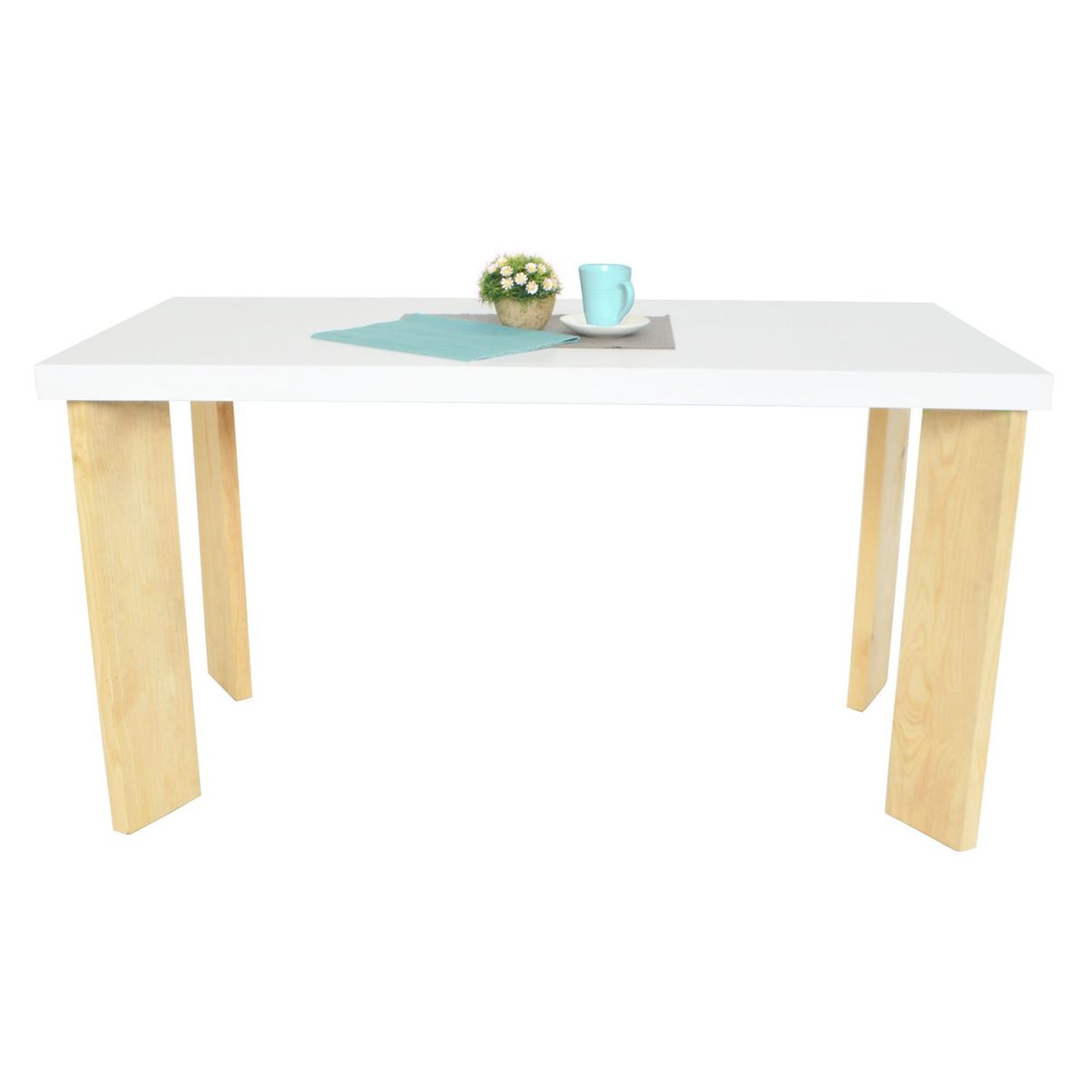MICA - Mesa de Comedor Moderna para 6 personas en Aglomerado MDP Rectangular Mica