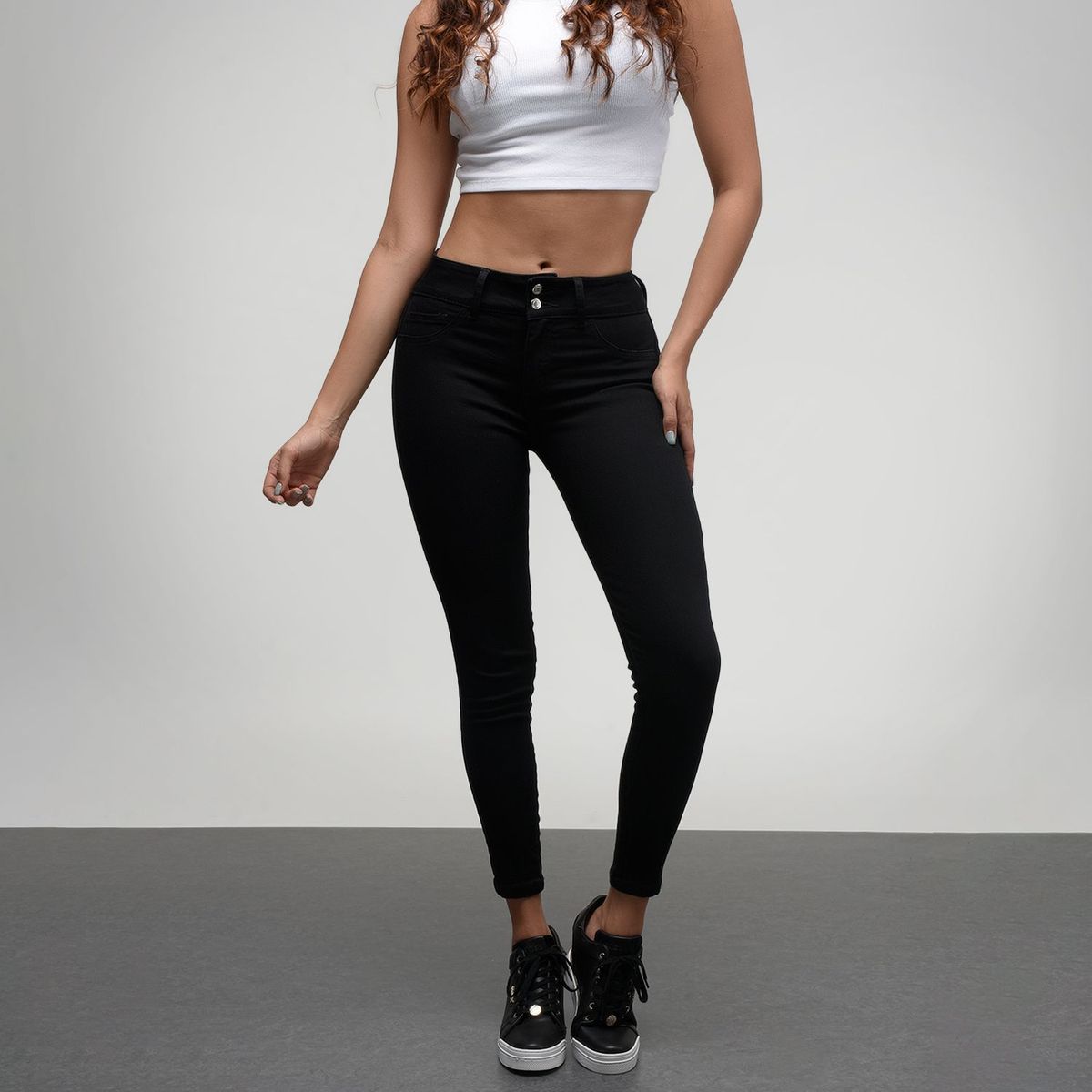 MOSSIMO - Jean Algodón Mujer Skinny Alto Mossimo