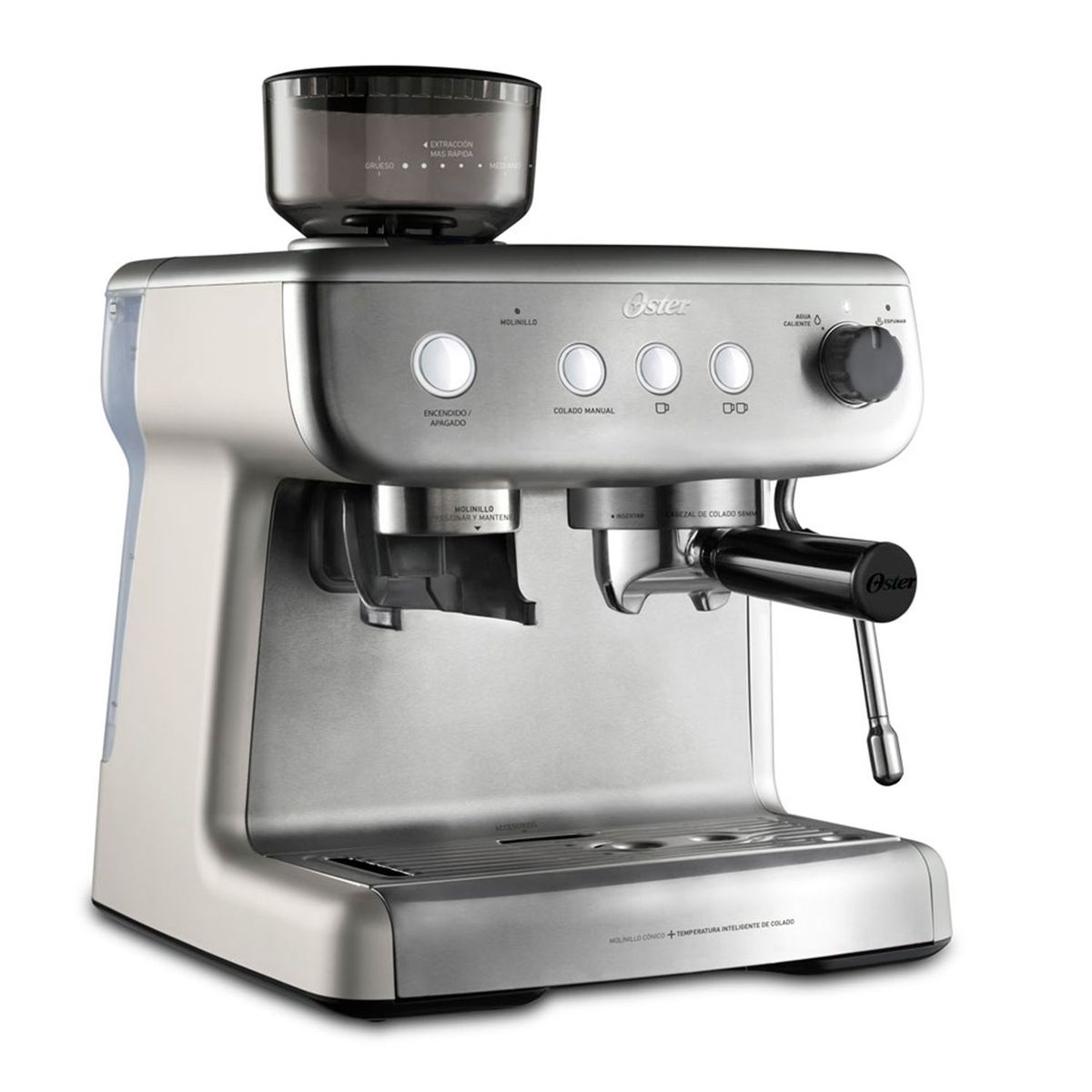 OSTER - Cafetera Espresso Oster® Perfect Brew 15 Bares| Molino integrado | Espumador de Leche 