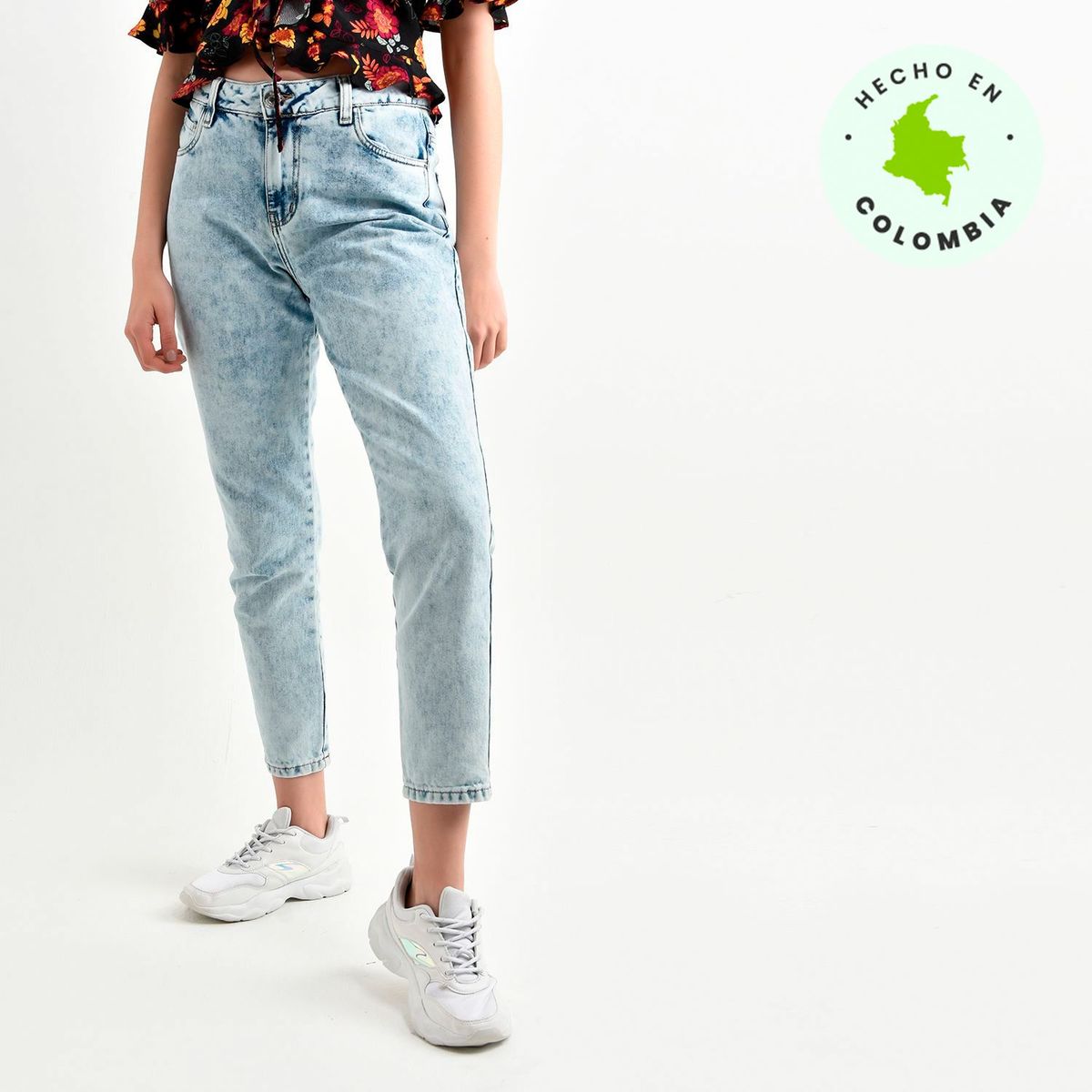 SYBILLA - Jean Mom Fit Mujer Sybilla