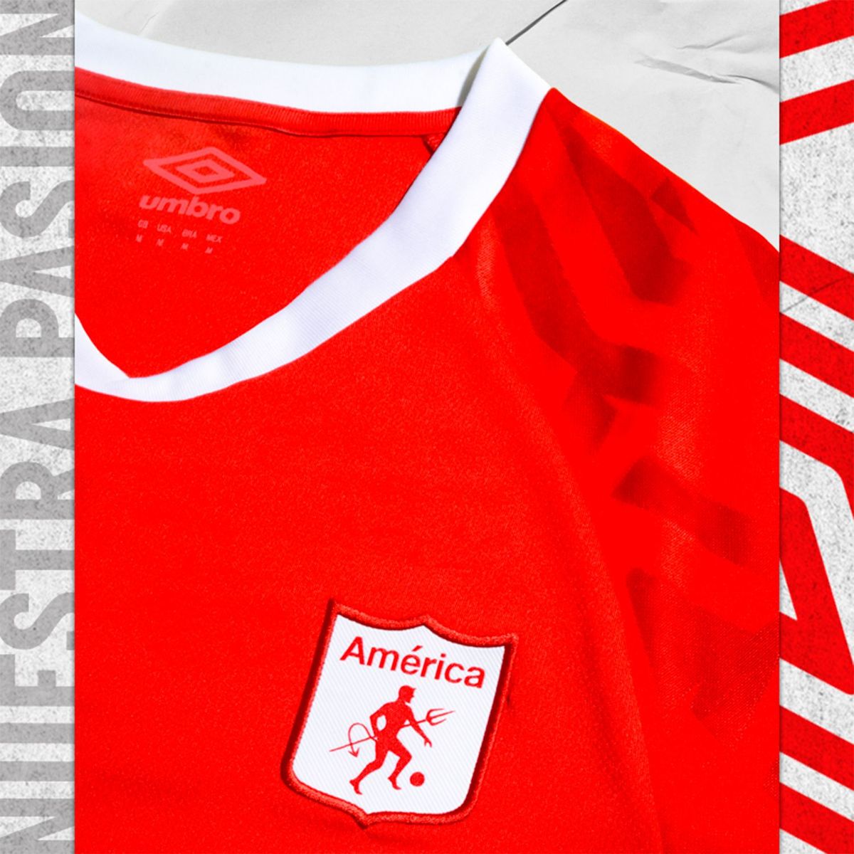 UMBRO - Camiseta de fútbol América de Cali Local