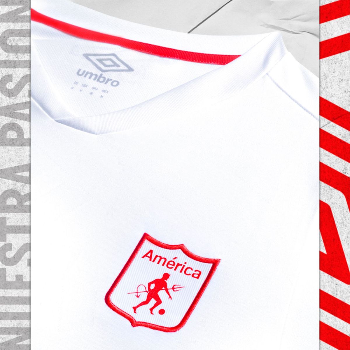 UMBRO - Camiseta de fútbol América de Cali Visitante