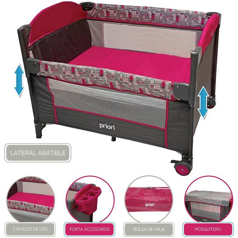 PRIORI - Cuna Colecho Bebe Priori Avanti Rosa