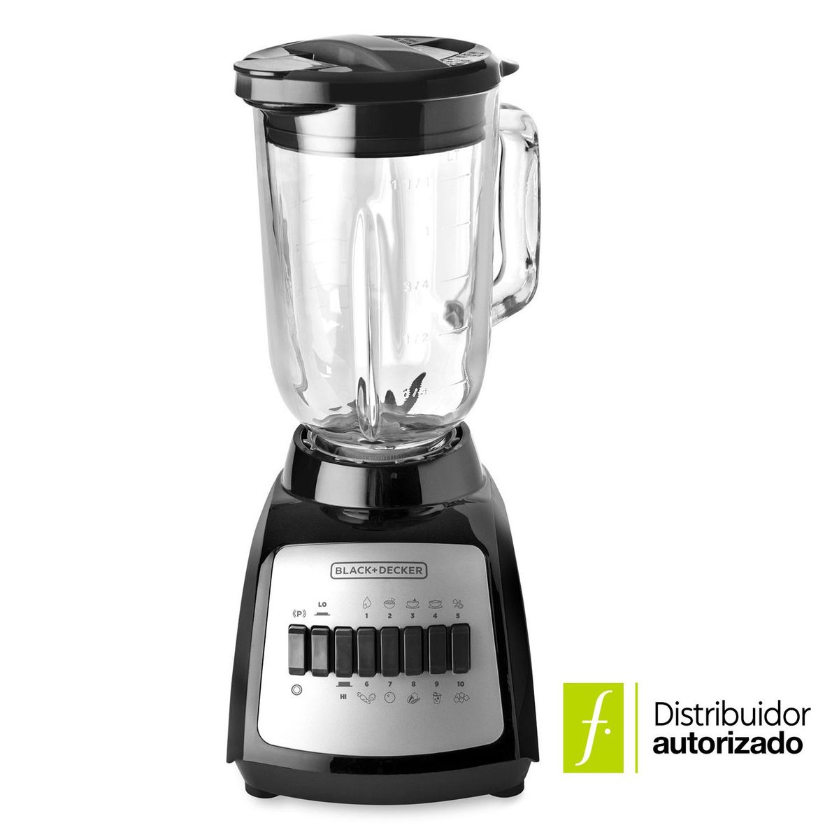BLACK+DECKER - Licuadora BLACK+DECKER DuraPro 550 Watts con 4 Cuchillas y Jarra de Vidrio, BLBD210