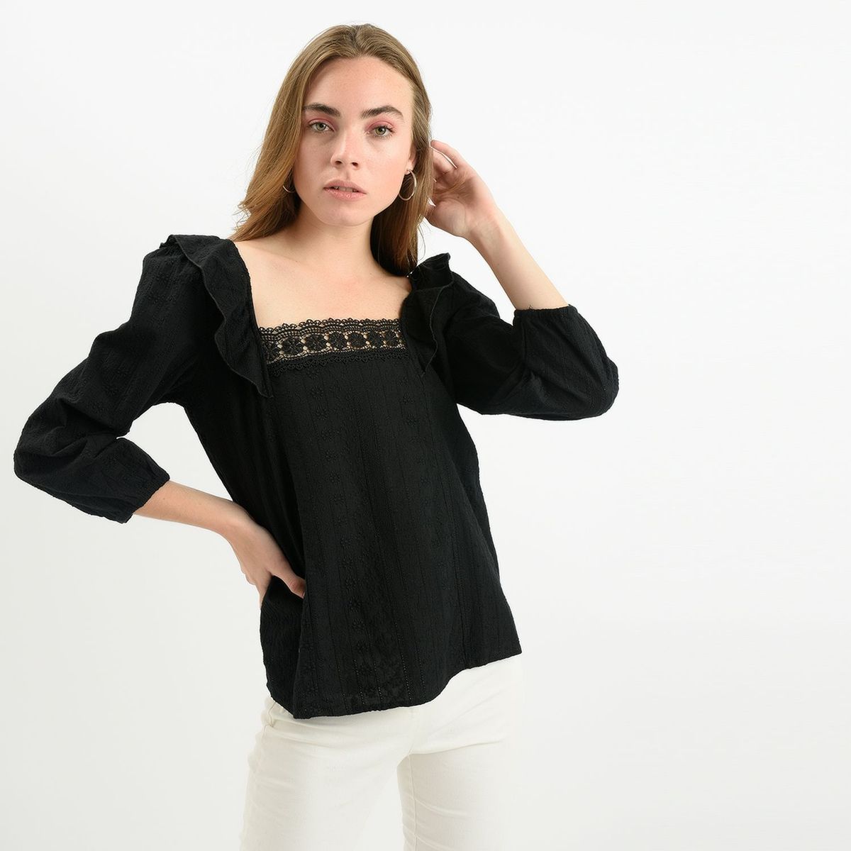 NAF NAF - Camisa Mujer Manga 3/4 Naf Naf