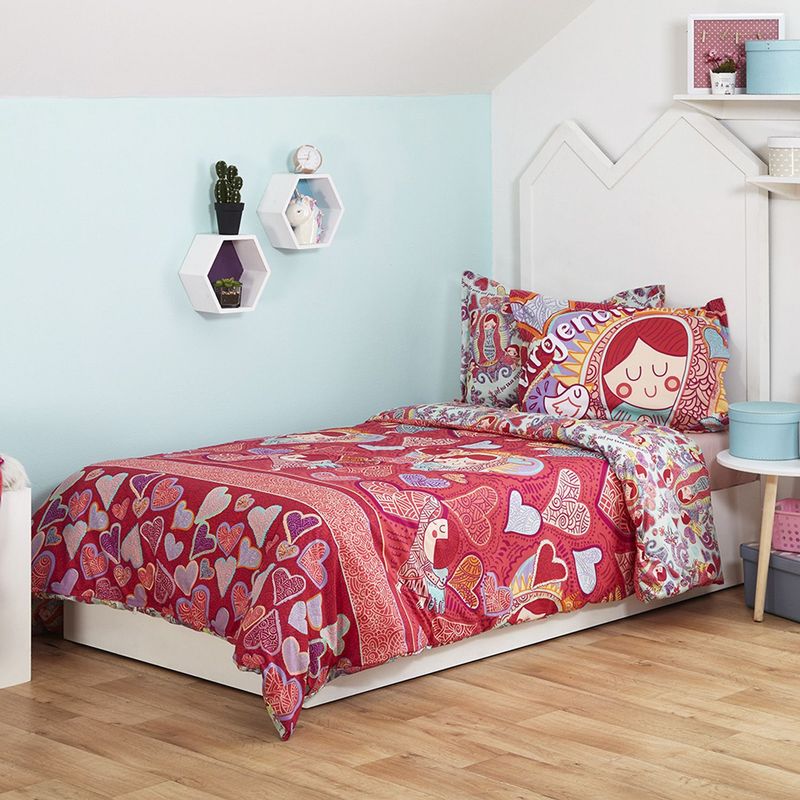 BRISSA - Funda Duvet Virgencita Plis Corazón Distroller