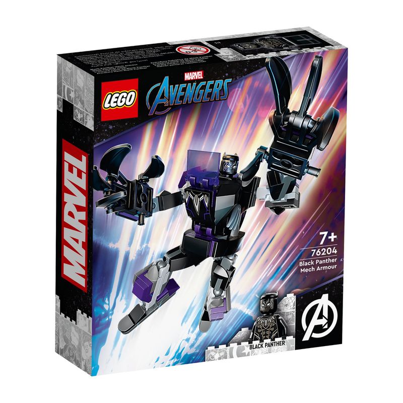 LEGO - Set de Lego ARMADURA ROBÓTICA DE BLACK PANTHER por 124 Piezas para mayores 7 años