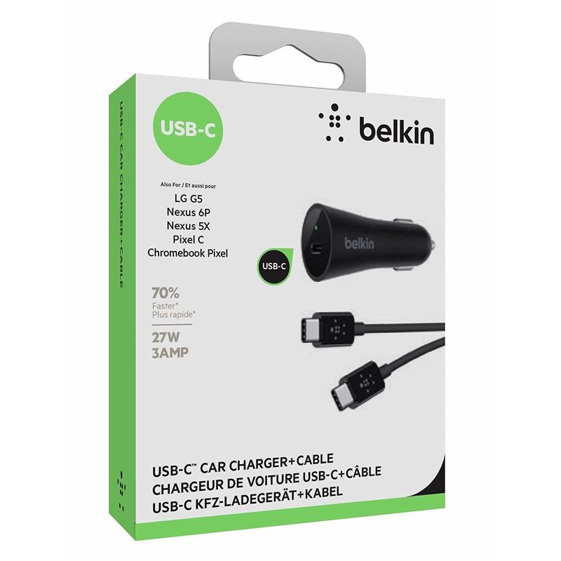 BELKIN - Cargador Para Auto Belkin Usb A Tipo-C NegroBelkin