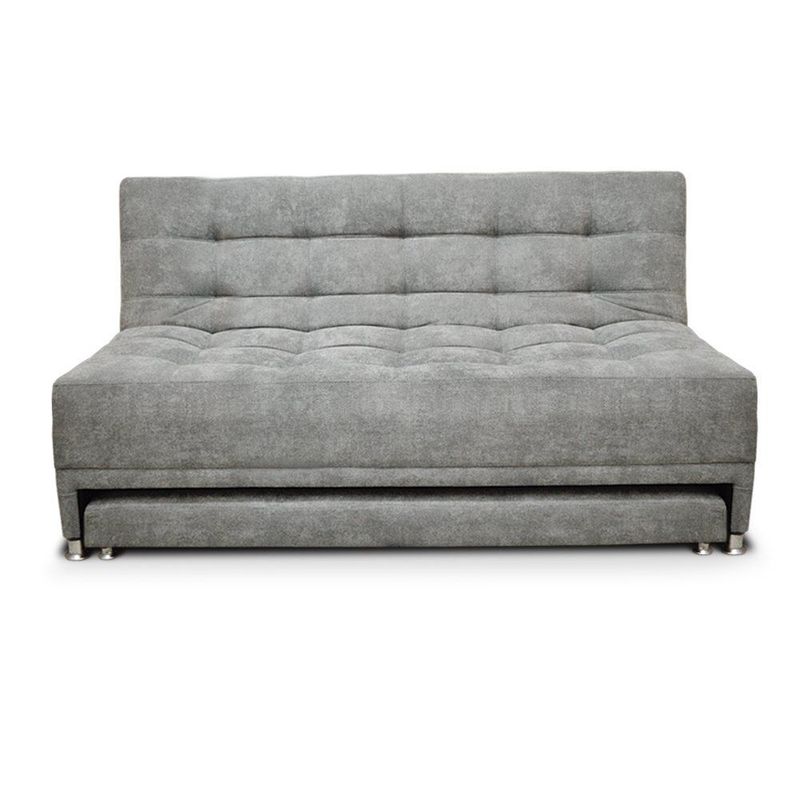 MUEBLES ONLINE - Sofá Cama Tarima Brooke Tela Gris