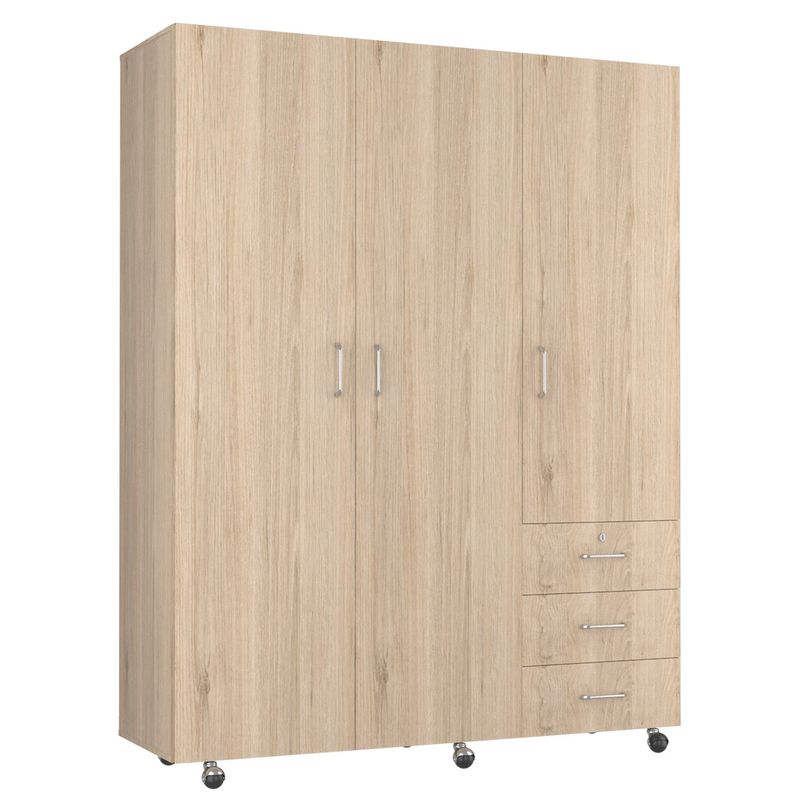 RTA MUEBLES - Closet Moderno en Aglomerado MDP 3 Puertas 3 Cajones 182 x 140 x 48 cm RTA Design  - Mueble