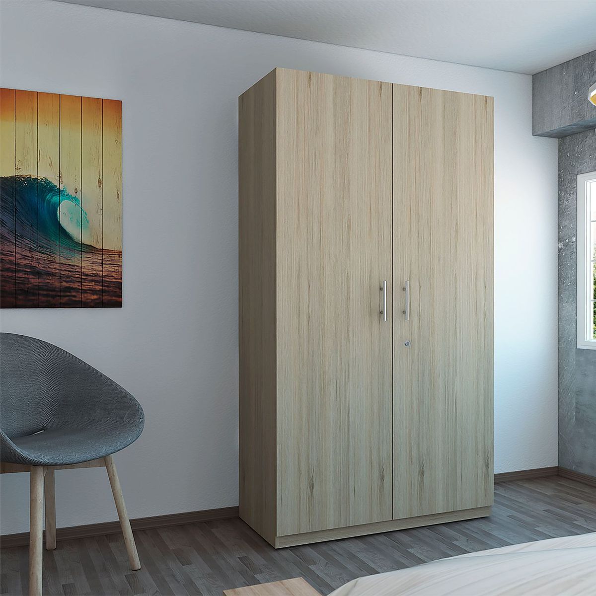 RTA MUEBLES - Closet Moderno en Aglomerado MDP 2 Puertas  185 x 100 x 500 cm RTA Design  - Mueble
