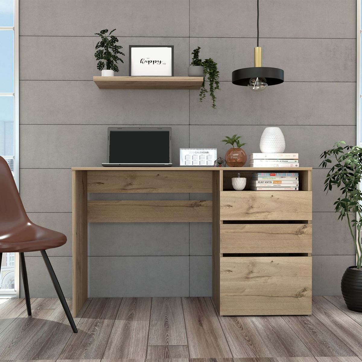 RTA MUEBLES - Escritorio Moderno 120.5 x 75 x 42.8 cm RTA