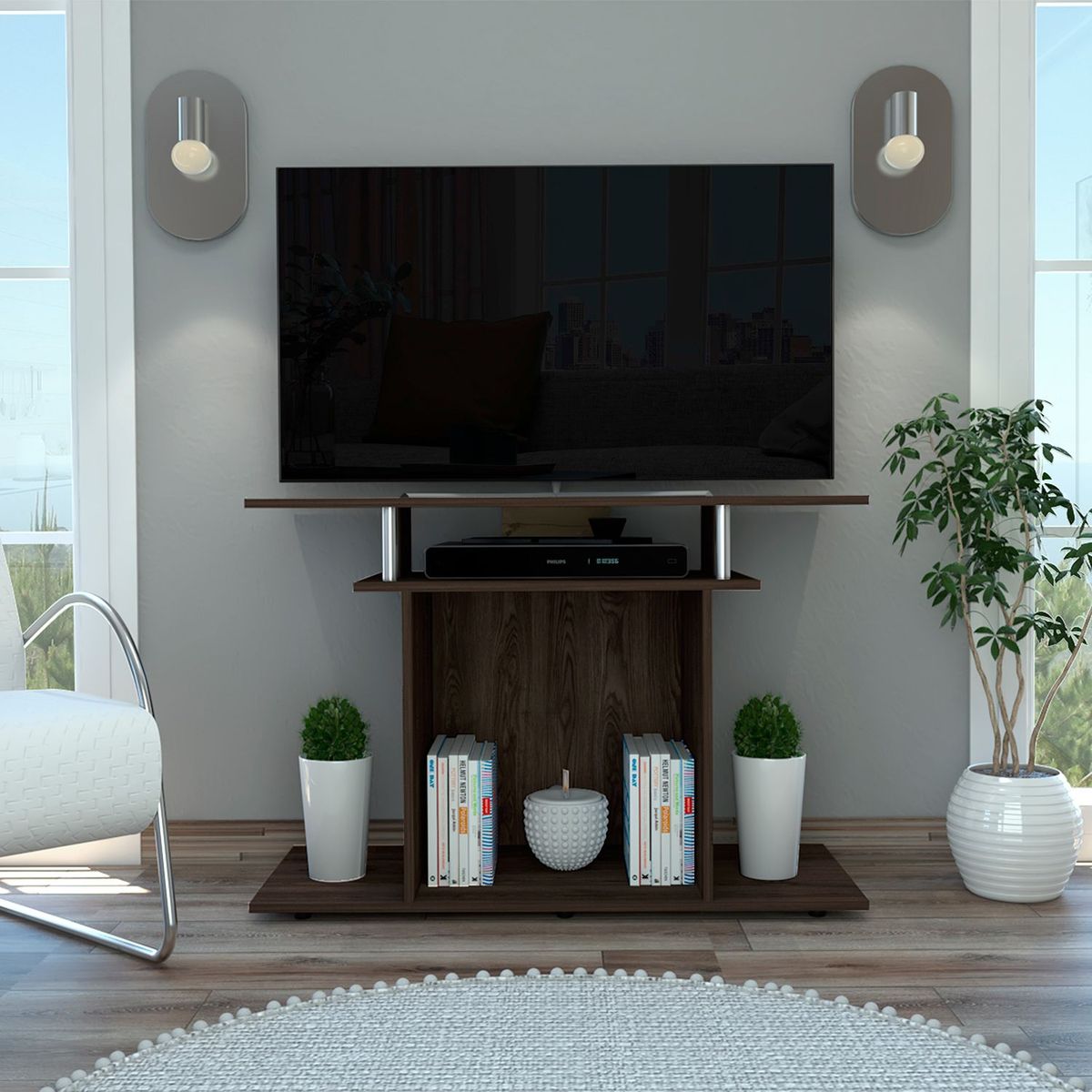 RTA MUEBLES - Mueble de Televisión Moderno de 995 x 665 x 4035 cm  para Televisores de Hasta 43 Pulgadas, RTA Muebles