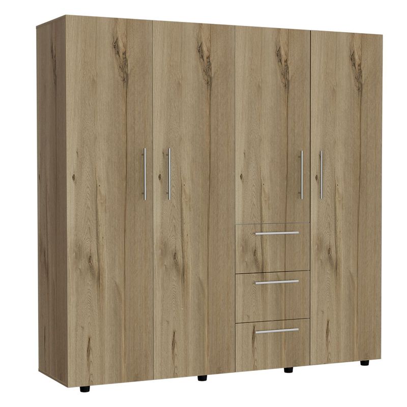 RTA MUEBLES - Closet Moderno en Aglomerado MDP 4 Puertas 3 Cajones 184 x 181 x 51 cm RTA Design  - Mueble
