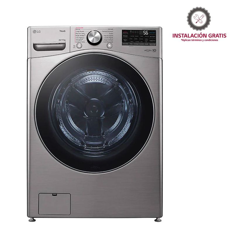 LG - Lavadora Secadora LG Eléctrica 20 kg WD20VV2S6R