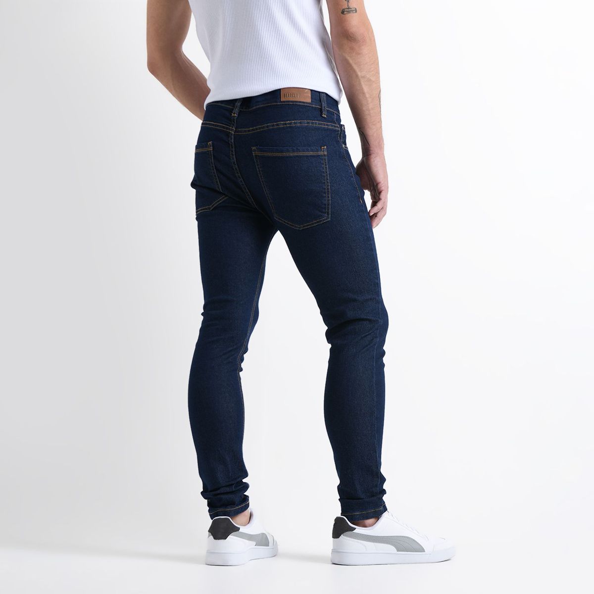 BEARCLIFF - Jean 5 Bolsillos Hombre Skinny de Algodón Largo 32 Bearcliff