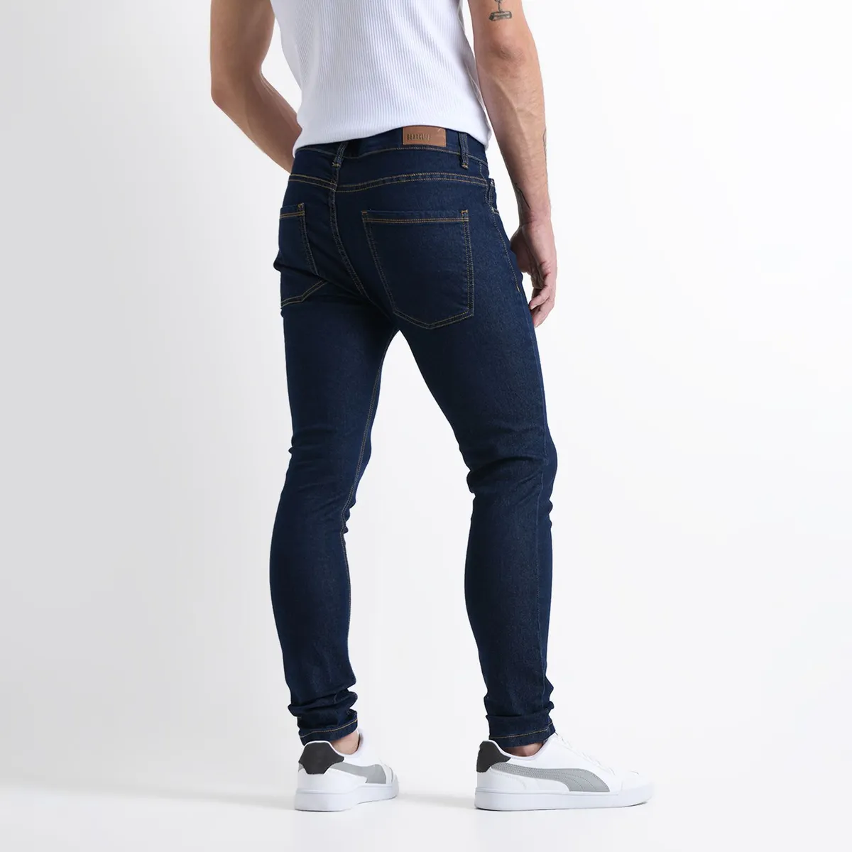 BEARCLIFF - Jean 5 Bolsillos Hombre Skinny de Algodón Largo 32 Bearcliff