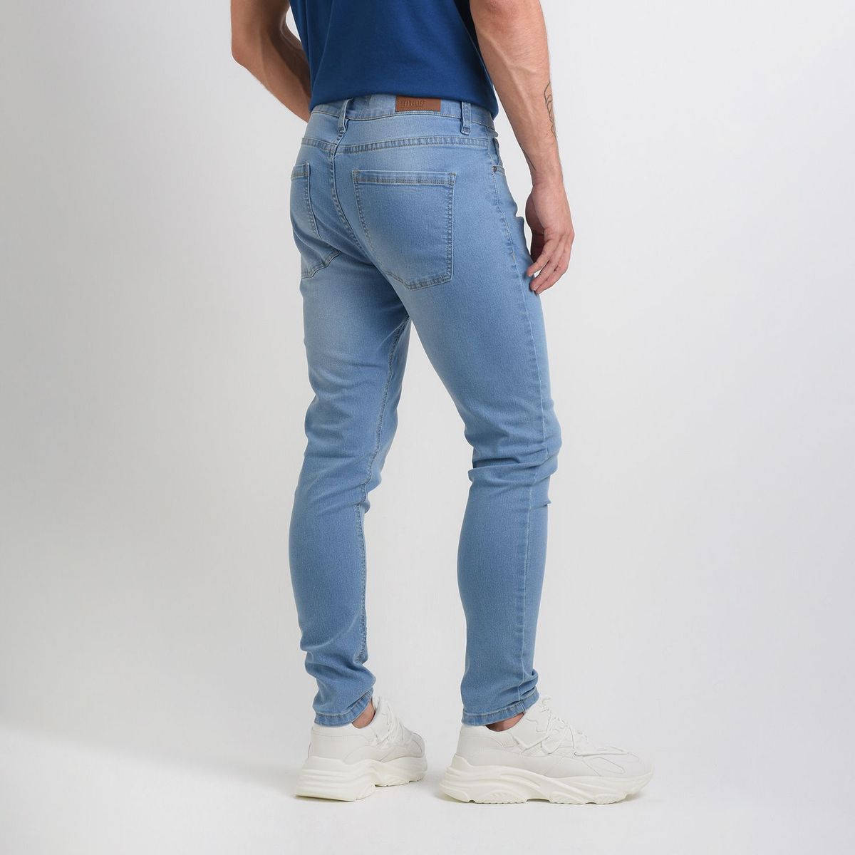 BEARCLIFF - Jean 5 Bolsillos Hombre Skinny de Algodón Largo 32 Bearcliff