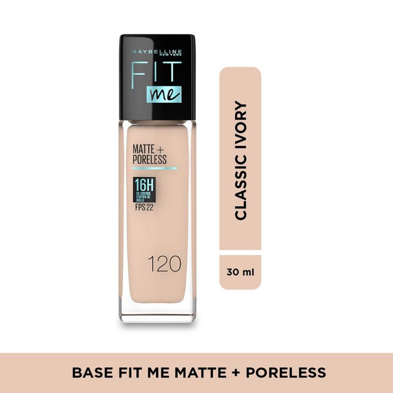 MAYBELLINE - Base de maquillaje Líquida Fit Me Matte Poreless Natural Buff Maybelline 30 ml