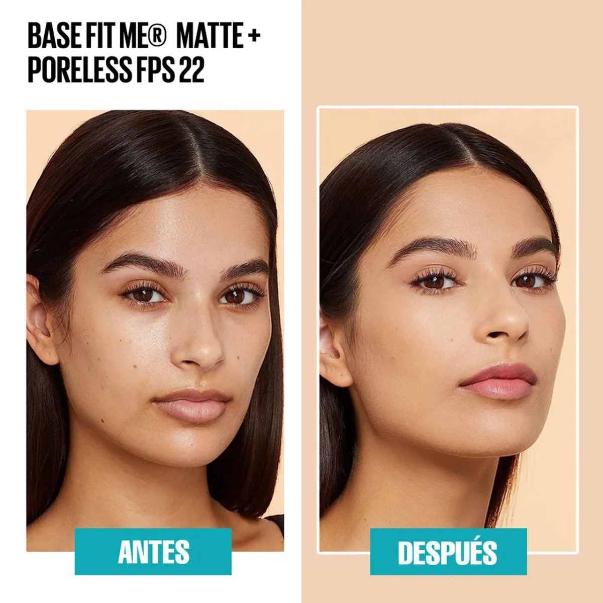 MAYBELLINE - Base de maquillaje Líquida Fit Me Matte Poreless Natural Buff Maybelline 30 ml