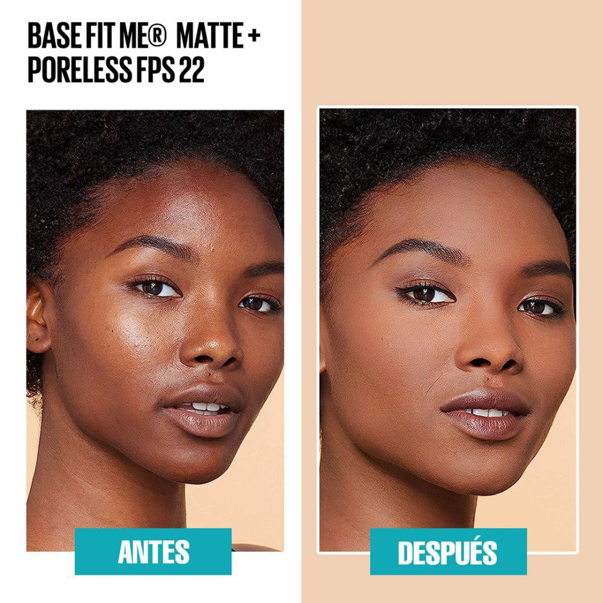 MAYBELLINE - Base de maquillaje Líquida Fit Me Matte Poreless Natural Buff Maybelline 30 ml