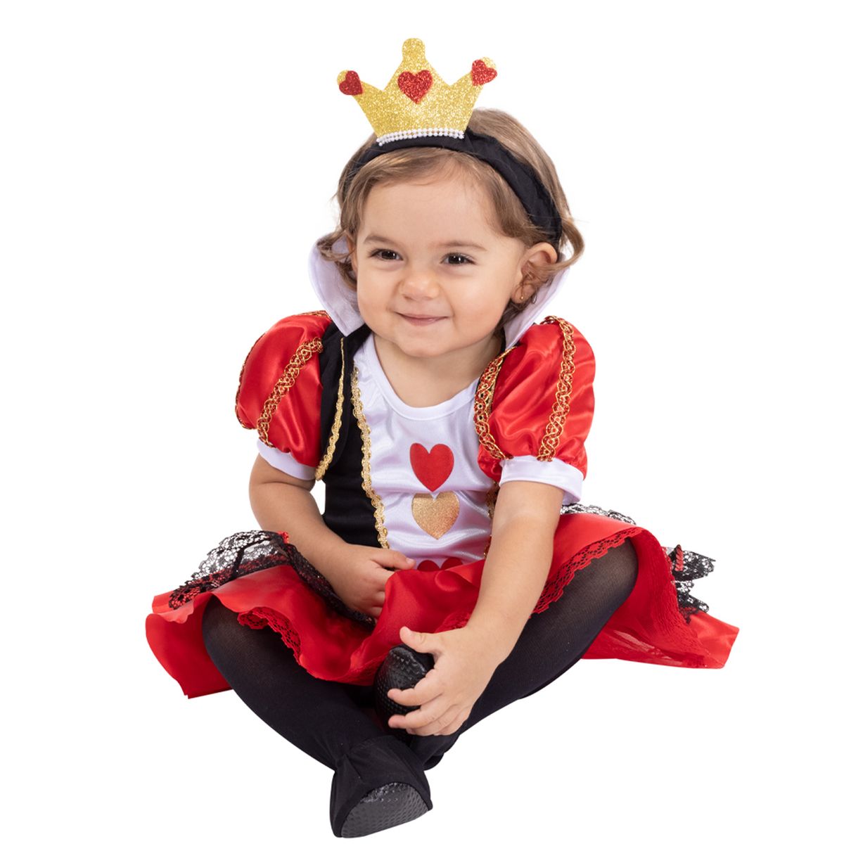 FANTASTIC NIGHT - Disfraz para Bebé Reina de Corazones Fantasía