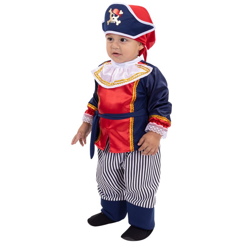 FANTASTIC NIGHT - Disfraz para Bebé niño capitán pirata fantasía