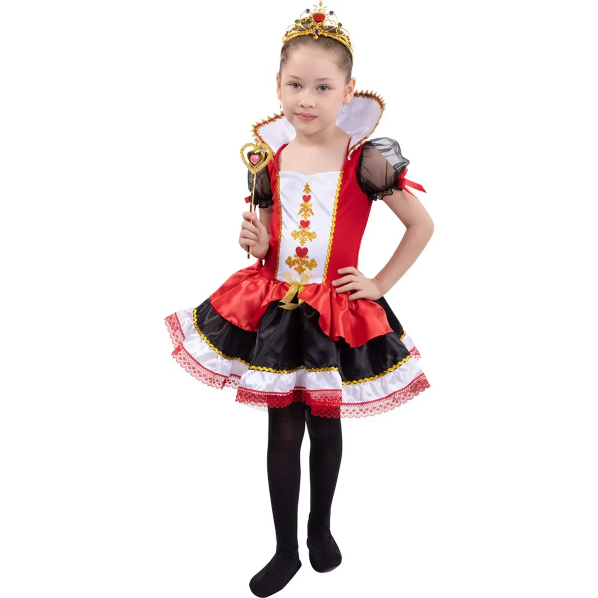 FANTASTIC NIGHT - Disfraz infantil Disfraz para niña reina de corazones fantasía