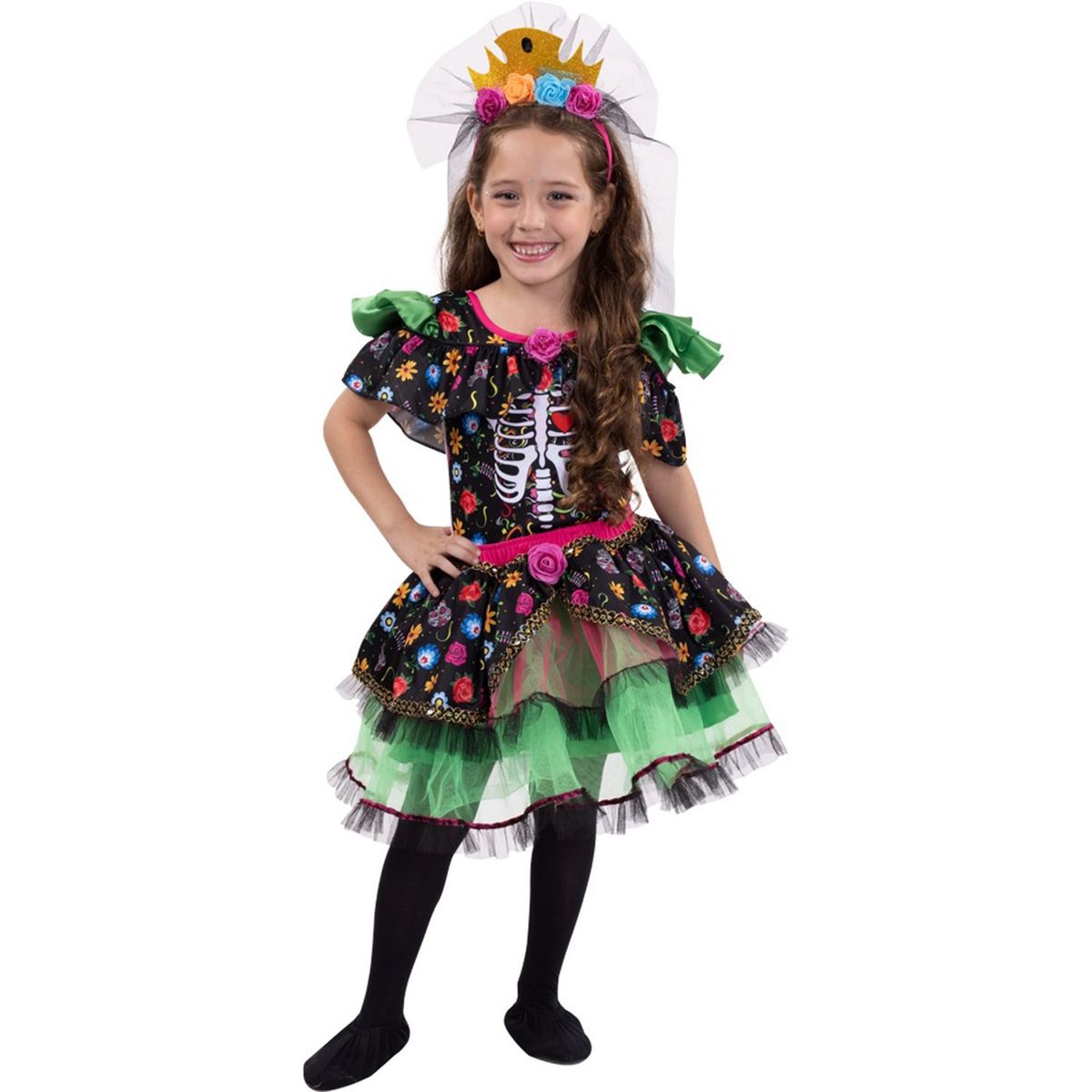 FANTASTIC NIGHT - Disfraz infantil Disfraz para niña catrina fantasía terror