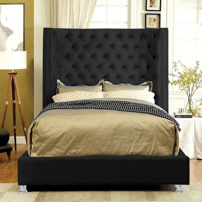 EKONOMODO - Combo Emperador Colchon+Espal+Basec 160 Negro