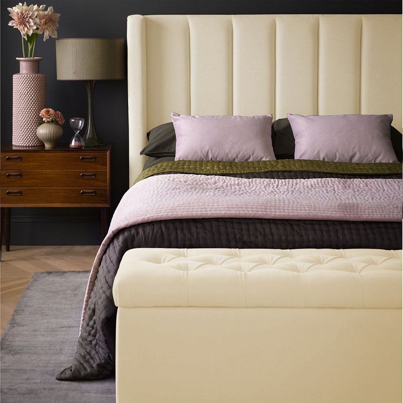 EKONOMODO - Combo Julieta Colch+Espal+Basec+Baul 160 Taupe