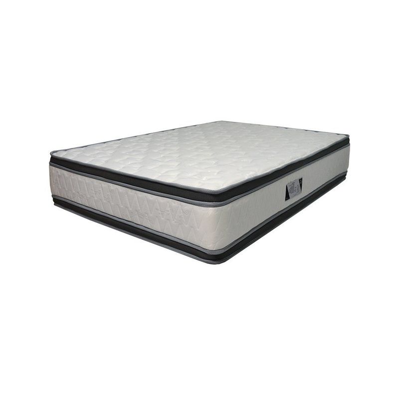 EKONOMODO - Combo Ilusion Colchon+Espal+Basec 160 Gris Plat