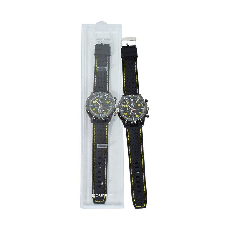 D URBAN - Reloj para hombre  correa de silicona con huequito