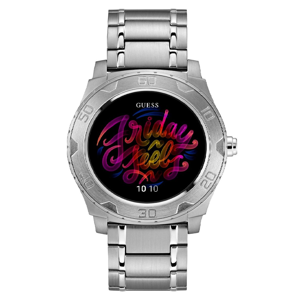 GUESS - Reloj Guess para Hombre Connect Androit 2.0. Reloj análogo Plateado Acero inoxidable