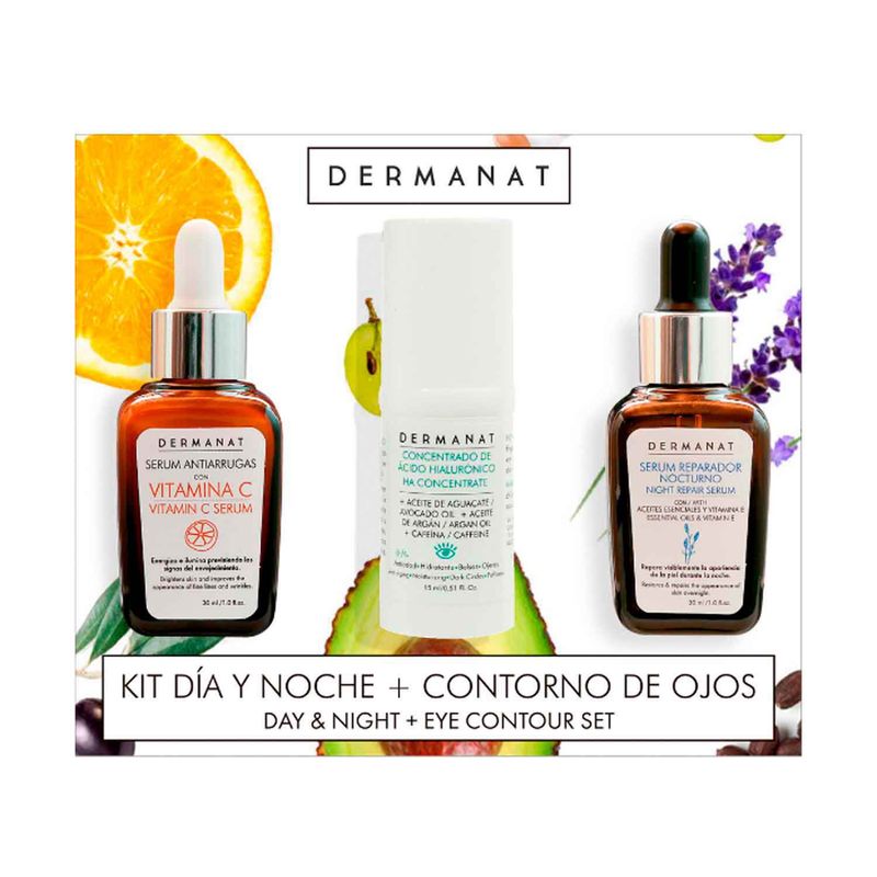 DERMANAT - Set Cuidado Facial Día y Noche Dermanat incluye : 3 Productos
