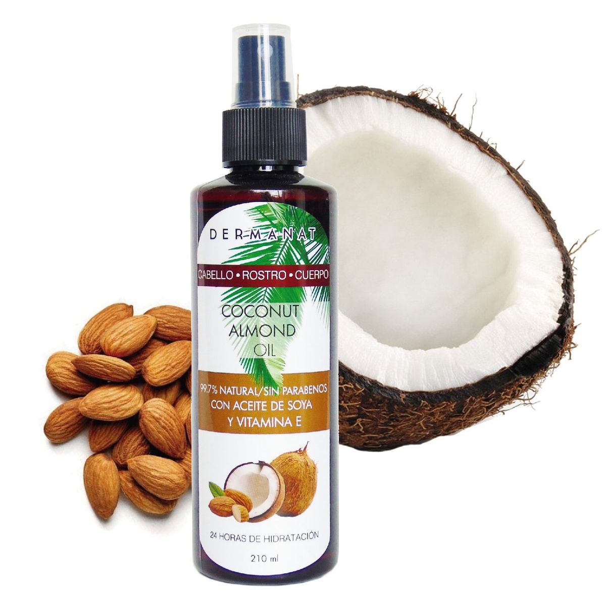 DERMANAT - Hidratante Corporal Coco y Almendras Dermanat para Todo tipo de piel 210 ml