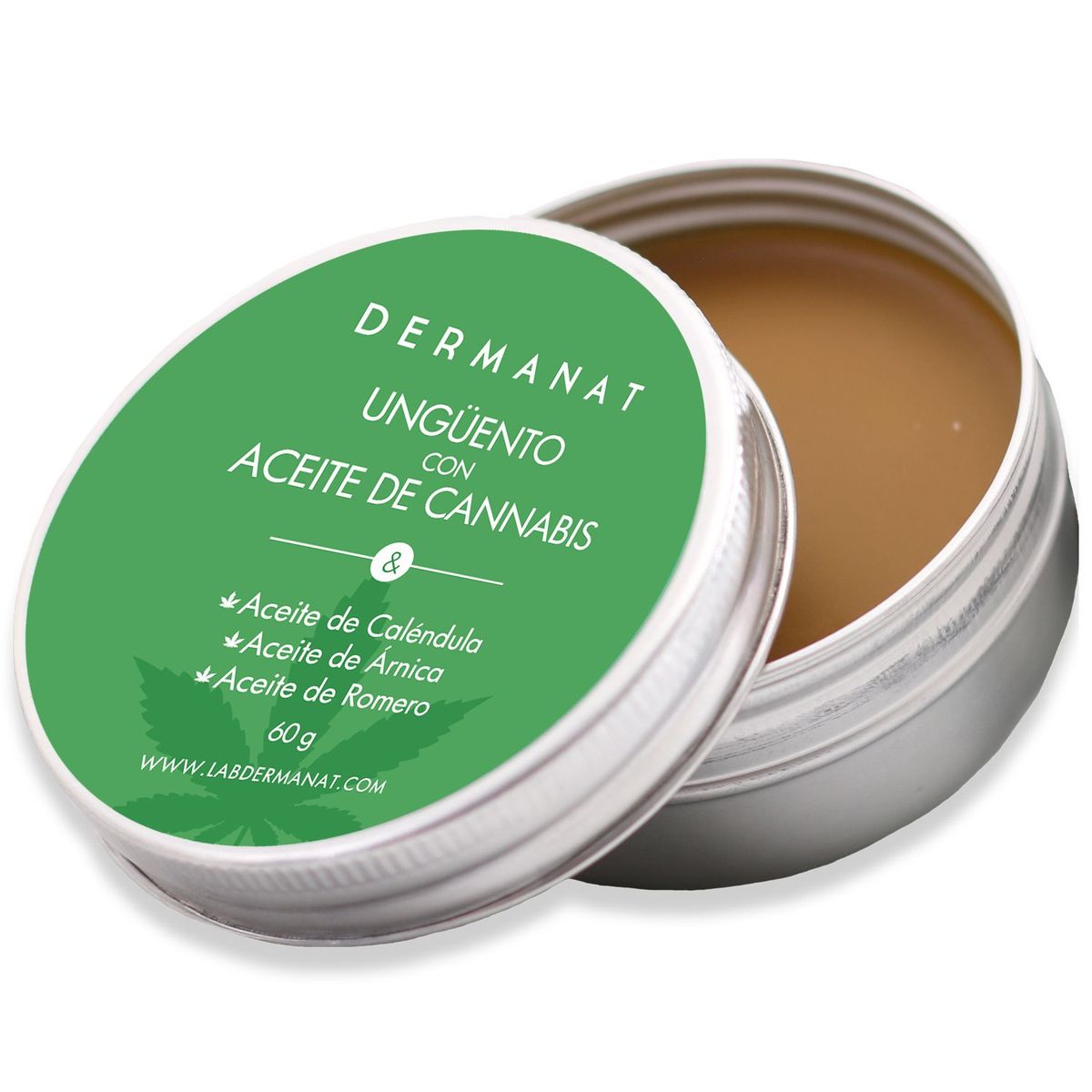 DERMANAT - Hidratante Corporal Ungüento con Aceite de Cannabis Dermanat para Todo tipo de piel 60 ml
