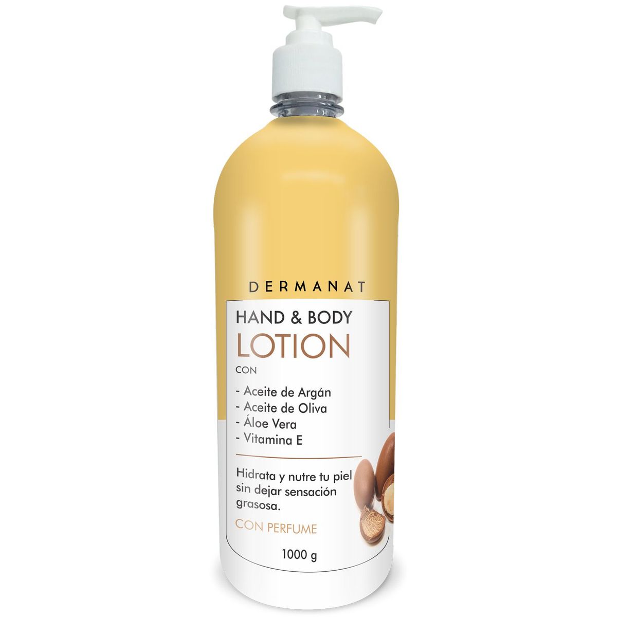 DERMANAT - Hidratante Corporal Hand & Body Lotion Dermanat para Todo tipo de piel 1000 ml
