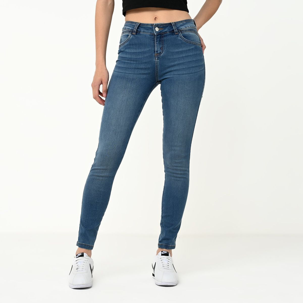 SYBILLA - Jean Skinny Mujer Tiro medio Sybilla