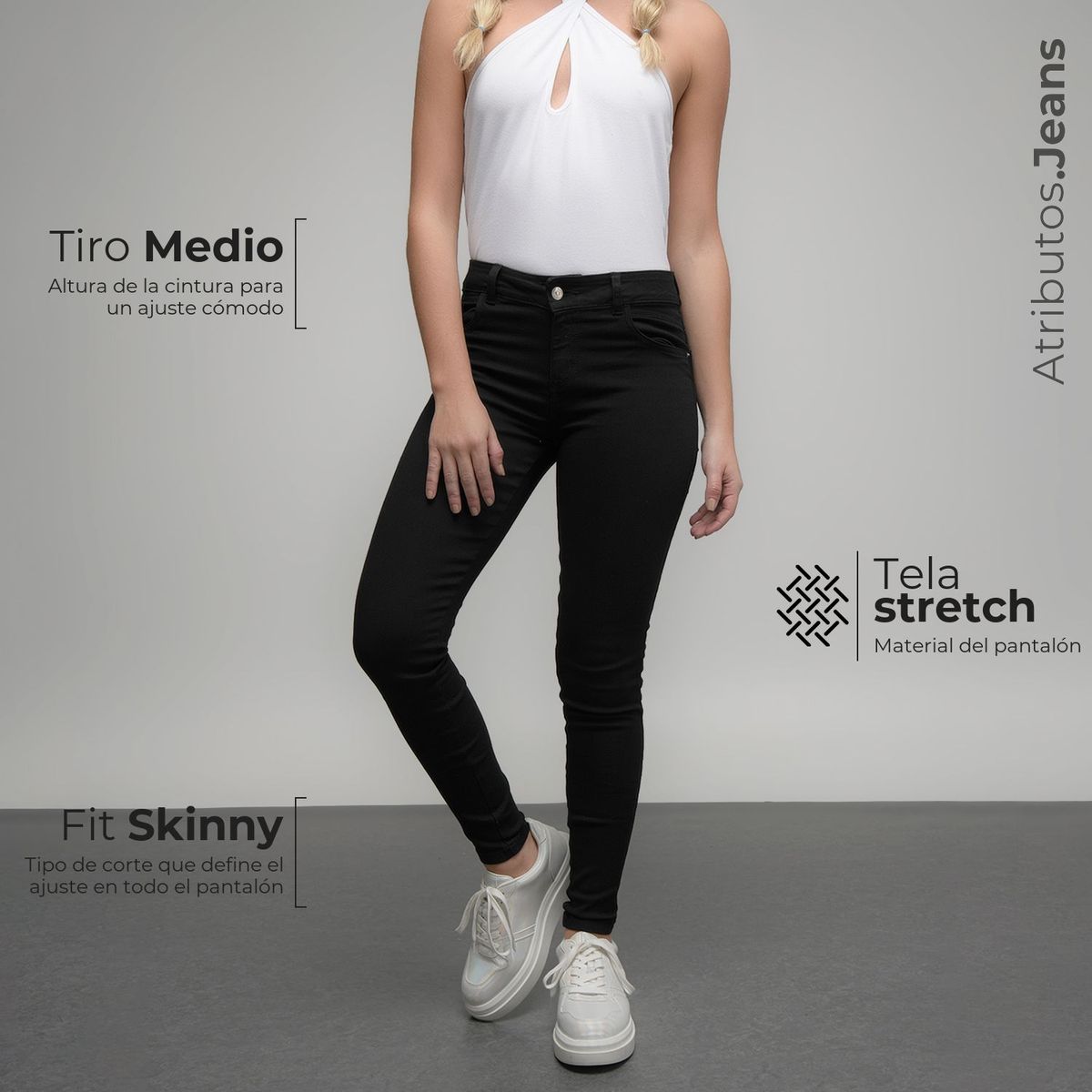 SYBILLA - Jean Skinny Mujer Tiro medio Sybilla