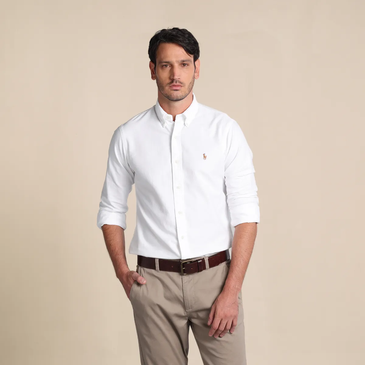 POLO RALPH LAUREN - Camisa Hombre de Rayas Manga larga de Algodón Custom Fit Polo Ralph Lauren