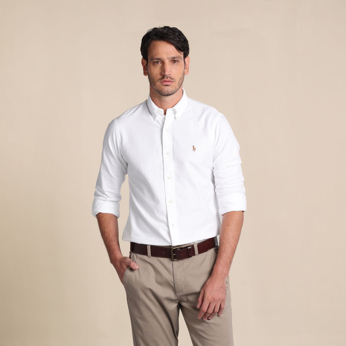 POLO RALPH LAUREN - Camisa Hombre de Rayas Manga larga de Algodón Custom Fit Polo Ralph Lauren