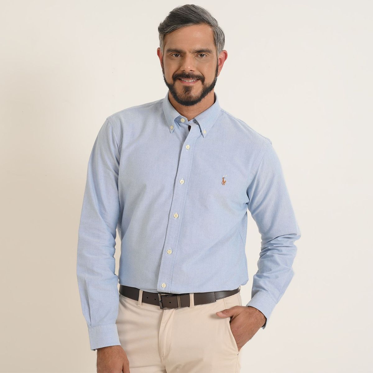 POLO RALPH LAUREN - Camisa Hombre de Rayas Manga larga de Algodón Custom Fit Polo Ralph Lauren